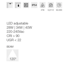 Moderne Deckenleuchte Gea LED GPL421+GKI421P LED IP54