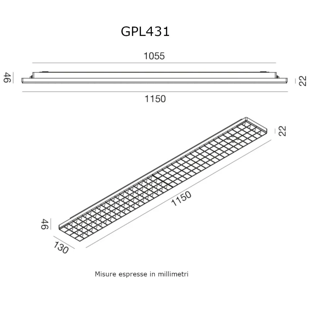 Gea Led GPL431+GKI421P LED IP54 moderne Deckenleuchte