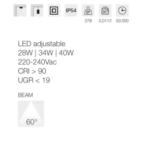 Gea Led GPL431+GKI421P LED IP54 moderne Deckenleuchte