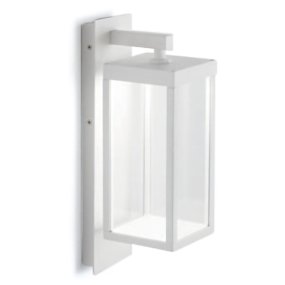 Gea LED GES770C LED 3000 IP65 moderne Wandleuchte, Aluminium, weißes Glas