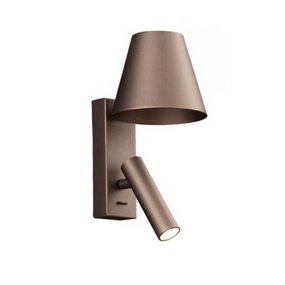 Applique Perenz REVERSE 8472 MM LC LED 3000K 480LM paralume spot metallo marrone metallizzato orientabile
