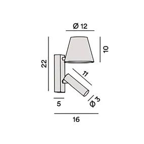 Applique murale Perenz REVERSE 8472 N LC