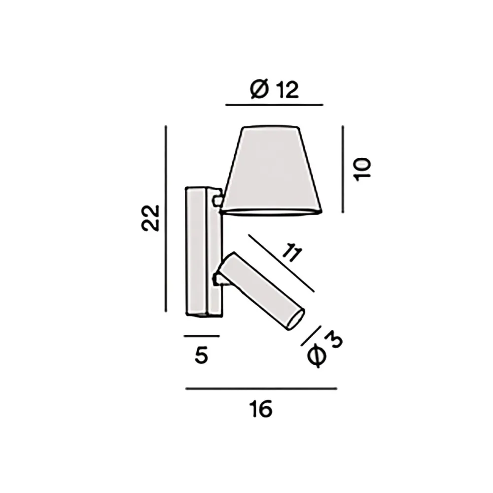 Perenz REVERSE 8472 N LC Wandleuchte