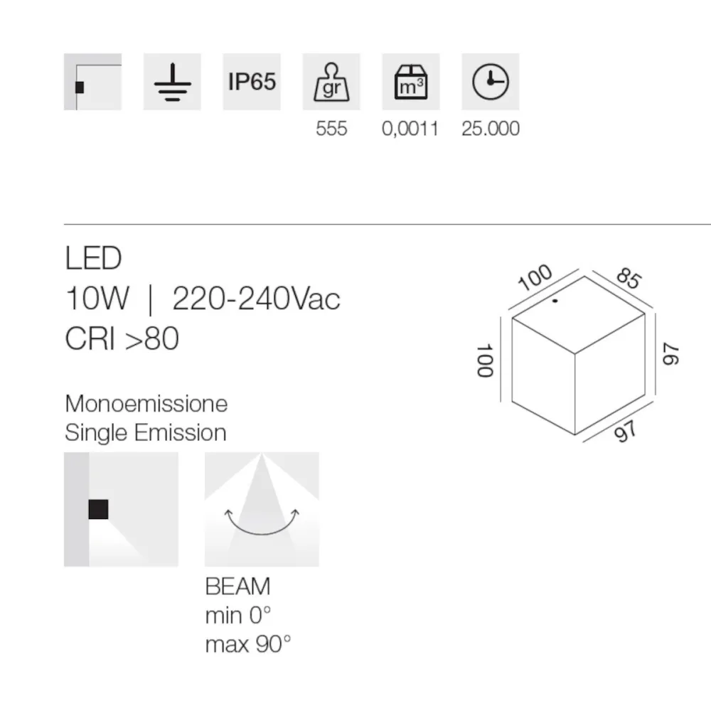 Klassische Wandleuchte Gea Led GES2320 LED IP65