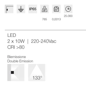 Applique moderno Gea Led GES2213 LED IP65