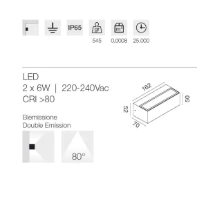 Applique moderno Gea Led GES2240 LED IP65