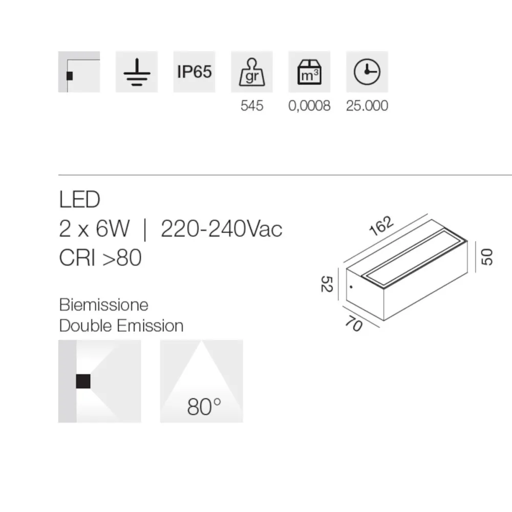 Applique classico Gea Led GES2242 LED IP65