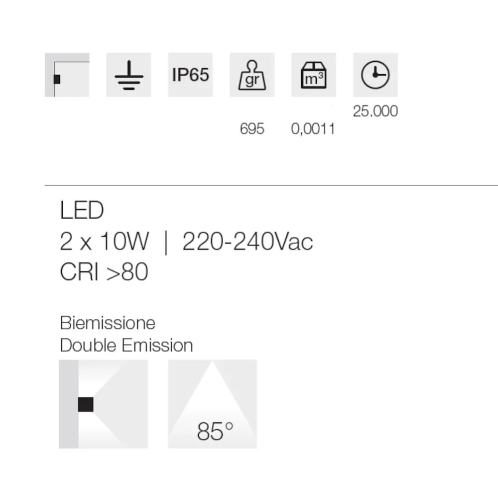 Applique moderno Gea Led GES2243 LED IP65