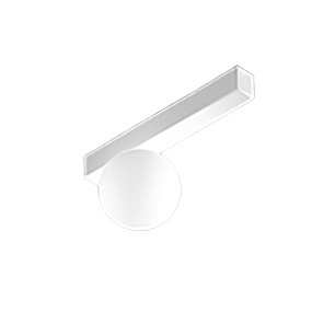 Plafoniera Perenz SNOOKY 8478 B G9 LED metallo bianco opaco sfera vetro soffiato bianco