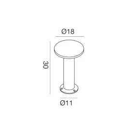 Lampe de rue classique Gea Led GES2331C LED IP65 30H 3000K