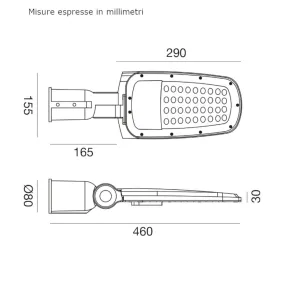 Lampe de rue LED Gea Led GES2350 IP65