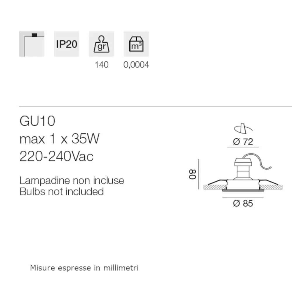 Spot encastré LED Gea Led GFA134 GU10