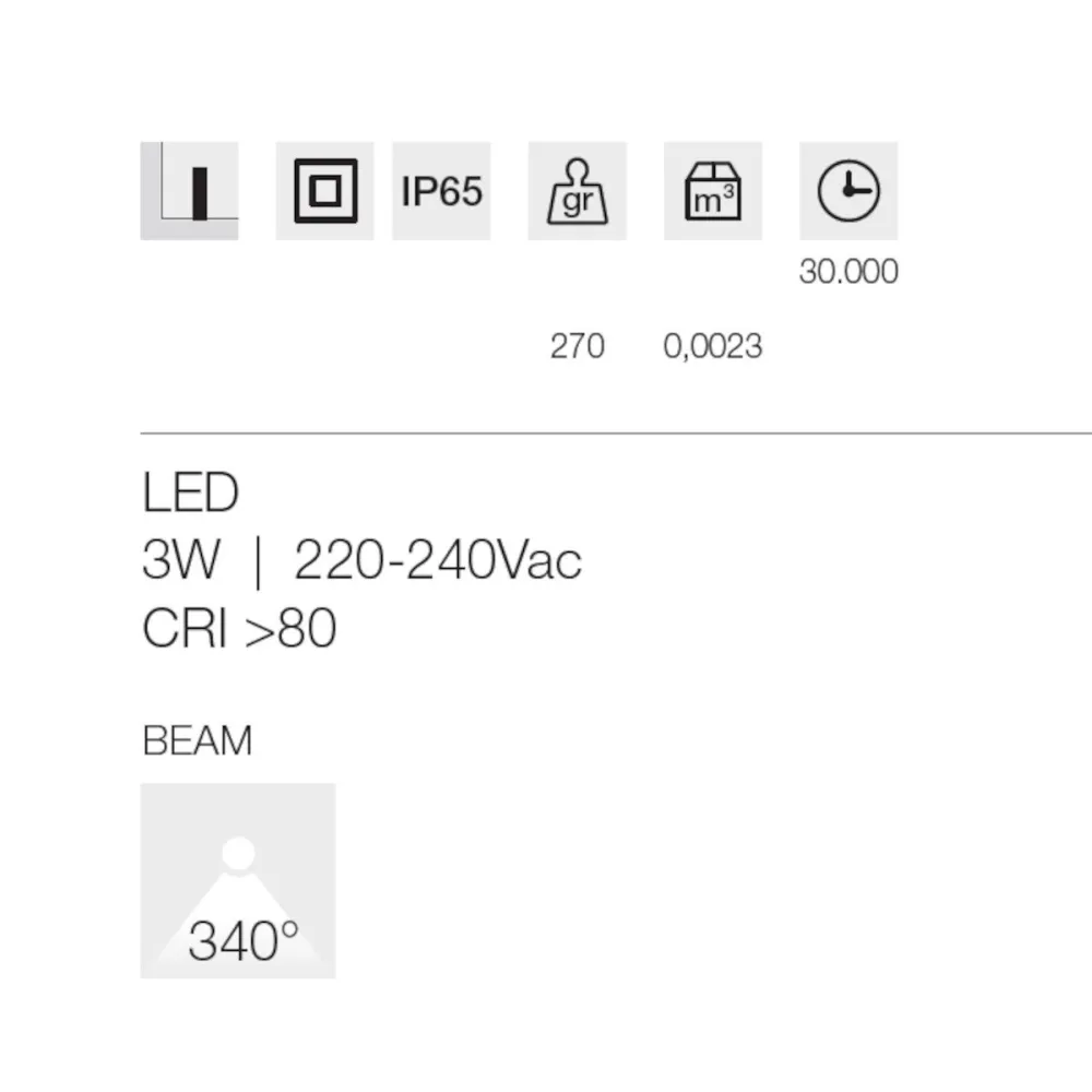 Farola de estaca LED Gea Led GES2434C IP65 H80