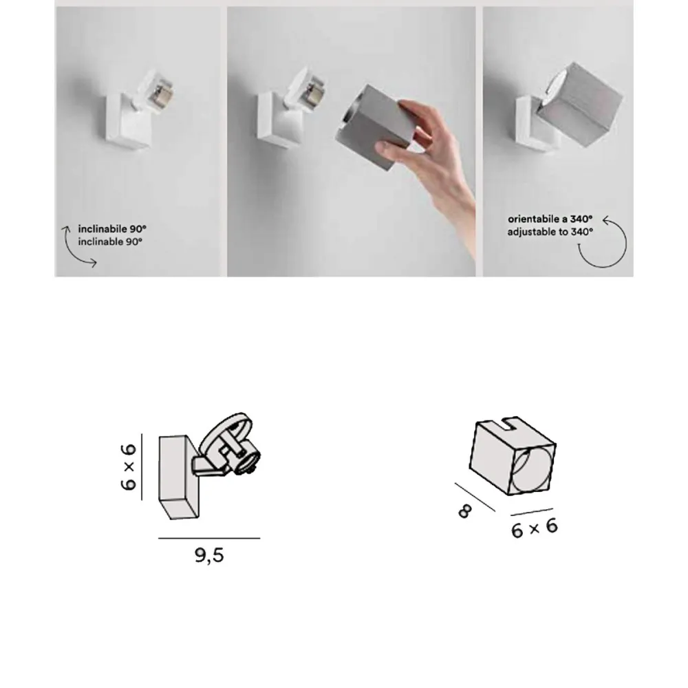 Foco cuadrado orientable bicolor Perenz PIN 8294OR 8490N