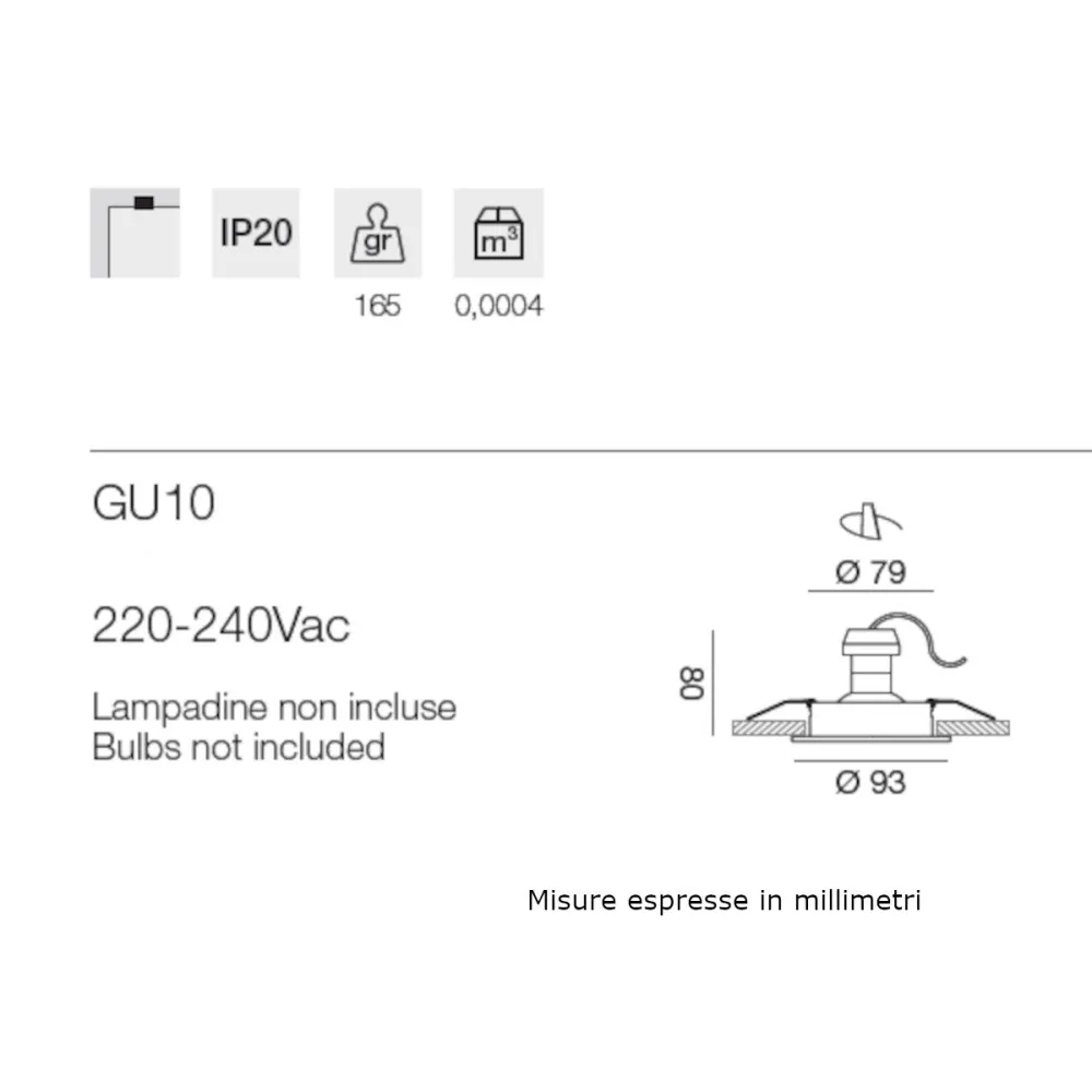 Foco LED empotrable Gea Led GFA090 GU10