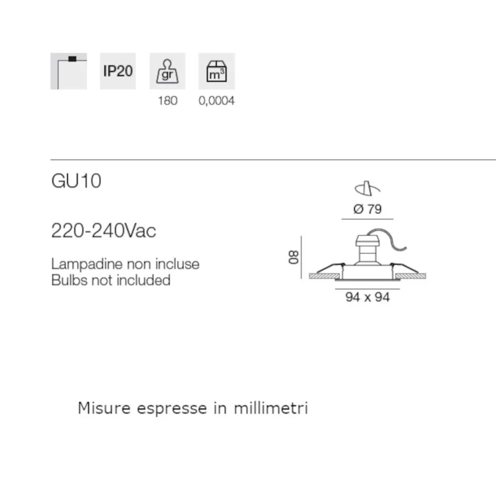 Foco empotrable orientable Gea Led GFA042 GU10 LED IP20