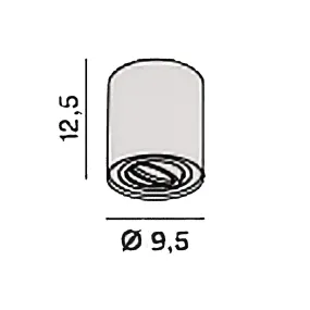 Perenz CENTRIC 8362 N Zylinder-Deckenleuchte