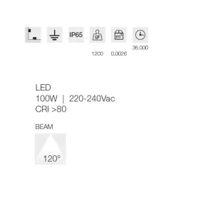 Foco LED Gea Led GES2341 100W IP65