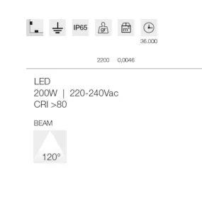 Projecteur LED Gea Led GES2343 200W IP65