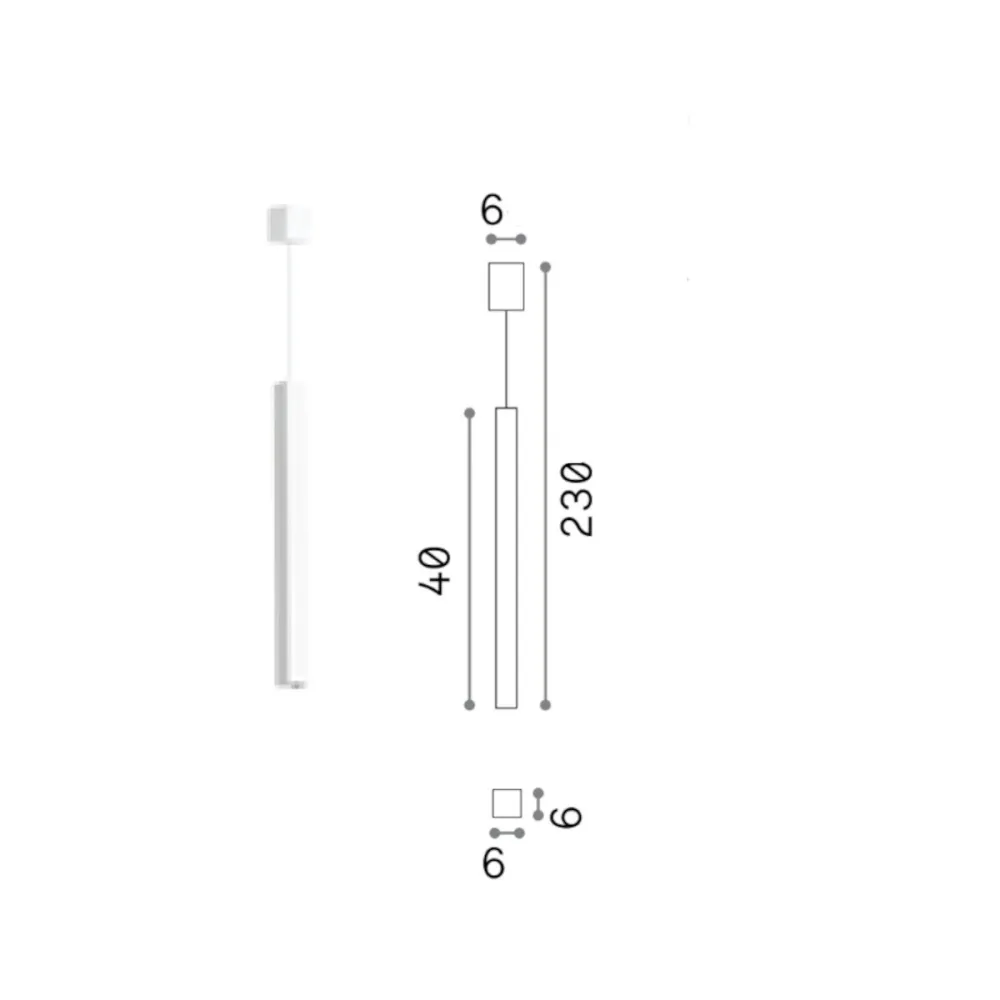 Lustre moderne Ideal Lux LOOK SQUARESP1 126906 126913 GU10 LED