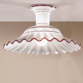 Plafoniera classica Due P illuminazione 2383 PL40 E27 LED ceramica lampada soffitto
