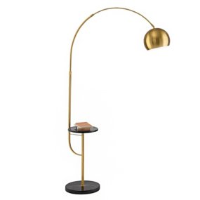 Lampadaire Perenz TABLEAU 8410 OB E27 LED classique à bras arqué réglable en laiton bruni