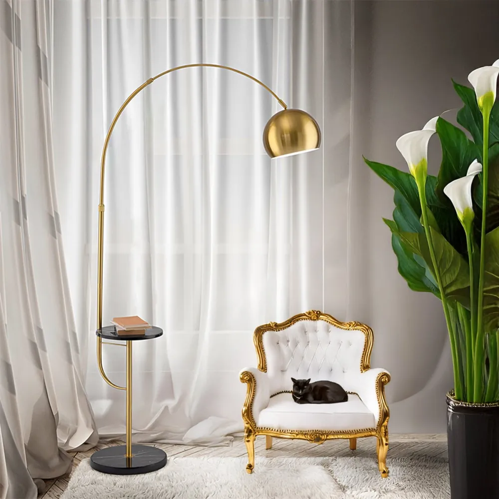 Lampadaire classique à bras arqué Perenz TABLEAU 8410 OB