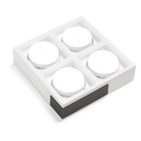 Plafoniera moderna Sforzin illuminazione VELIA PL4 T549 T550 T551 GX53 LED gesso metallo