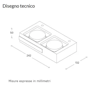 Applique moderna Sforzin illuminazione VELIA AP2 T537 T538 T539 GX53 LED