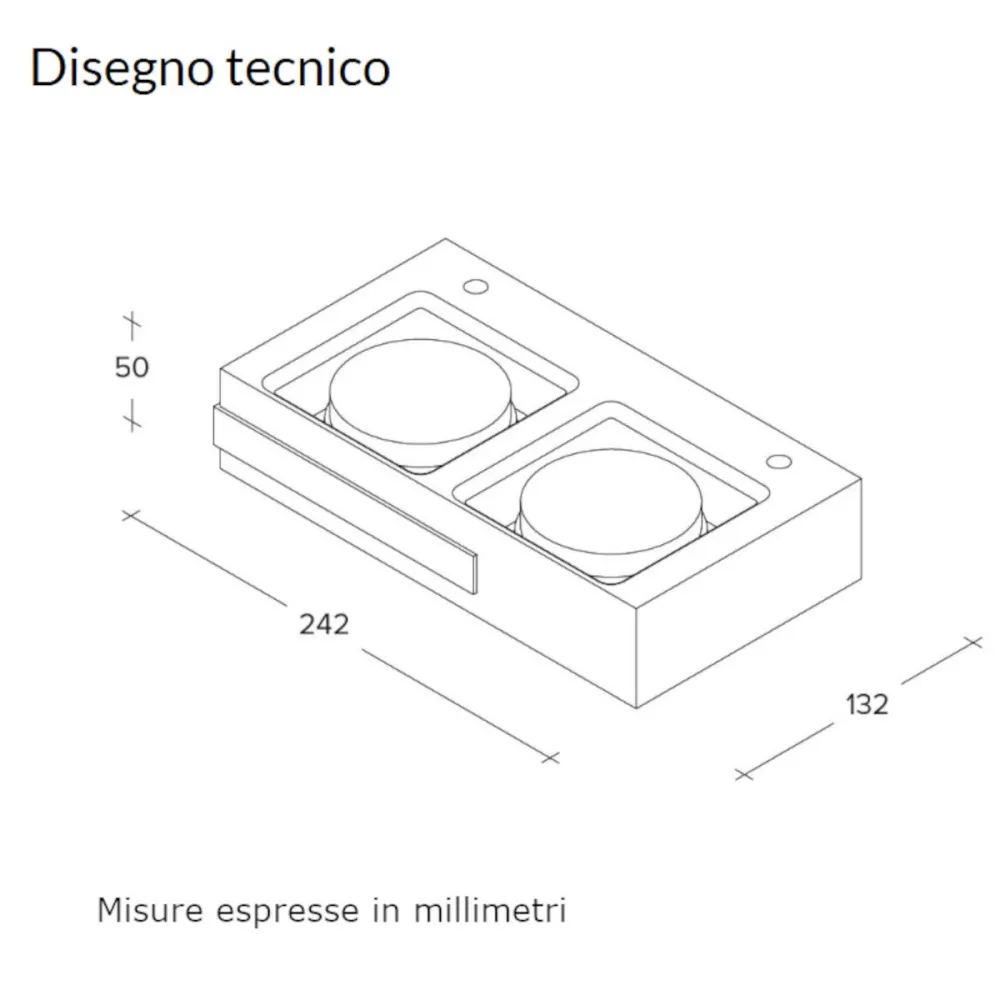 Applique moderna Sforzin illuminazione VELIA AP2 T537 T538 T539 GX53 LED