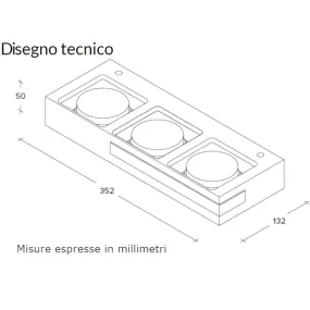 Applique moderna Sforzin illuminazione VELIA AP3 T540 T541 T542 GX53 LED