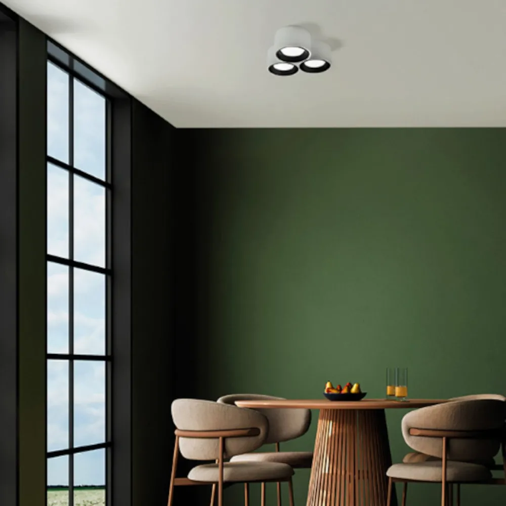 Plafonnier LED moderne rond NASSO T505 T506 GX53 de Sforzin Lighting