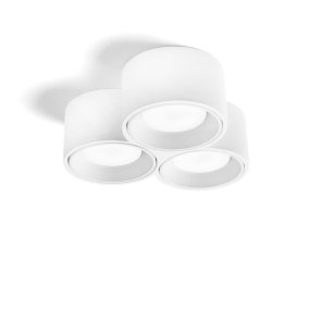 Plafoniera moderna Sforzin illuminazione NASSO tonda T505 T506 GX53 LED gesso alluminio