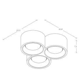 Plafonnier LED moderne rond NASSO T505 T506 GX53 de Sforzin Lighting