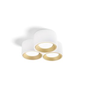 Plafonnier classique Sforzin Lighting NASSO rond T507 T508 T509 GX53 LED en plâtre et aluminium