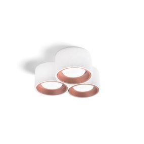 Plafonnier classique Sforzin Lighting NASSO rond T507 T508 T509 GX53 LED en plâtre et aluminium