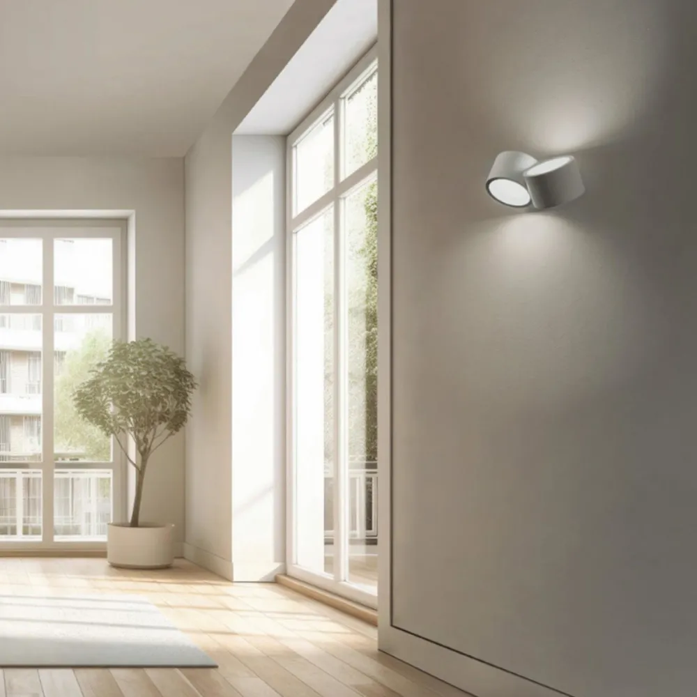 Applique murale moderne LED ronde NASSO AP2 T517 T518 GX53 de Sforzin Lighting