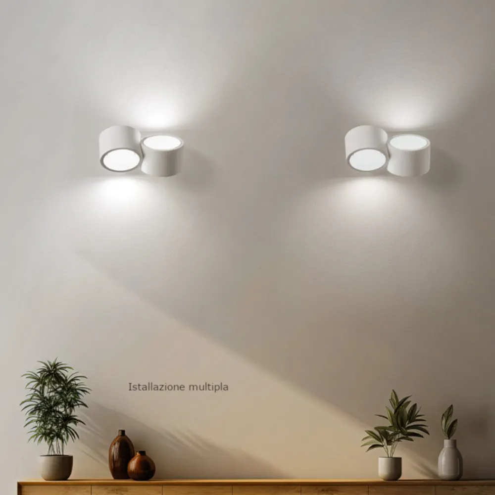 Sforzin Lighting NASSO Round AP2 T517 T518 GX53 LED moderne Wandleuchte