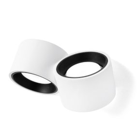 Applique murale moderne Sforzin Lighting NASSO ronde AP2 T517 T518 GX53 LED en plâtre et aluminium