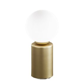 Abat-jour classique Perenz BIRILLO 6762 OR G9 LED, métal doré brossé, verre soufflé