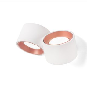 Aplique clásico de pared Sforzin Lighting NASSO redondo AP2 T519 T520 T521 GX53 LED yeso aluminio