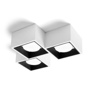 Sforzin Lighting NASSO Square moderne Deckenleuchte PL3 T511 T512 GX53 LED Gips Aluminium