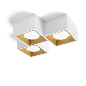 Plafoniera classica Sforzin illuminazione NASSO quadrata PL3 T513 T514 T515 GX53 LED gesso alluminio