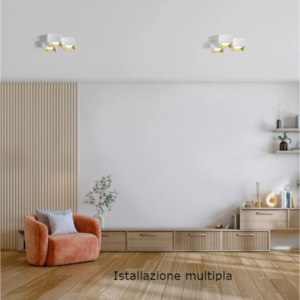 Plafoniera classica Sforzin illuminazione NASSO quadrata PL3 T513 T514 T515