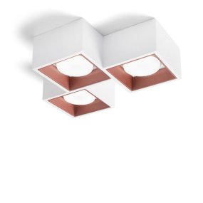 Plafoniera classica Sforzin illuminazione NASSO quadrata PL3 T513 T514 T515 GX53 LED gesso alluminio