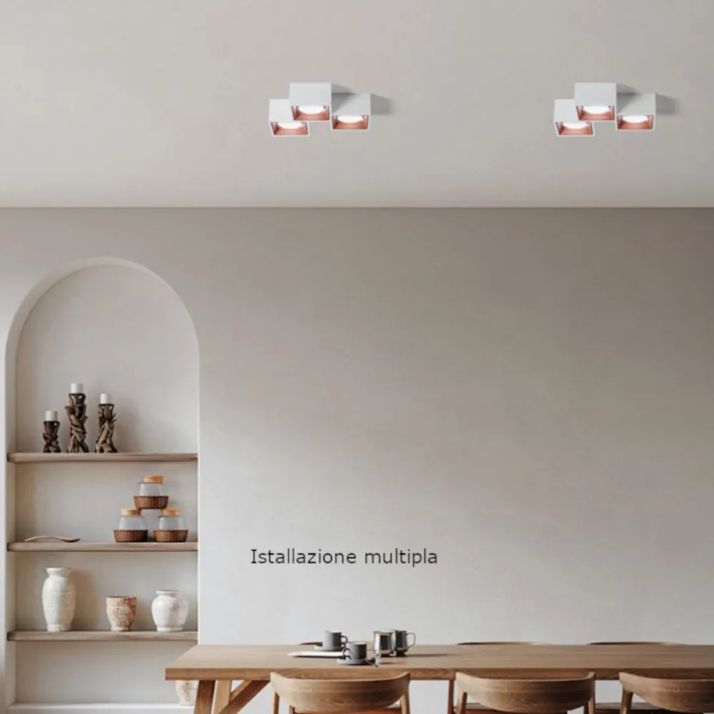 Plafoniera classica Sforzin illuminazione NASSO quadrata PL3 T513 T514 T515