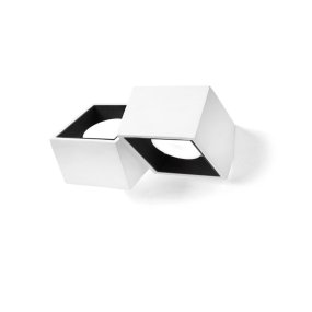 Applique murale moderne Sforzin Lighting NASSO Square AP2 T523 T524 GX53 LED en plâtre et aluminium