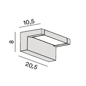 Perenz DISPLAY 8350 GC verstellbare Außenwandleuchte