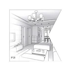 Lustre classique Illuminando BOLLE L 4+2 OS G9 LED