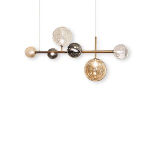 Lámpara de araña clásica Illuminando BOLLE L 4+2 OS G9 LED metal vidrio